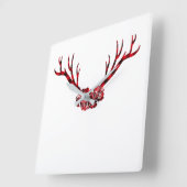 Deer buffalo vierkante klok (Hoek)