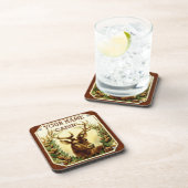 Deer Cabin, gepersonaliseerd voor houten korrels Bier Onderzetter (Rechterzijde)