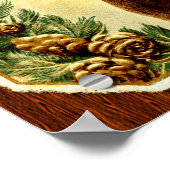 Deer Cabin, gepersonaliseerd voor houten korrels Poster (Hoek)