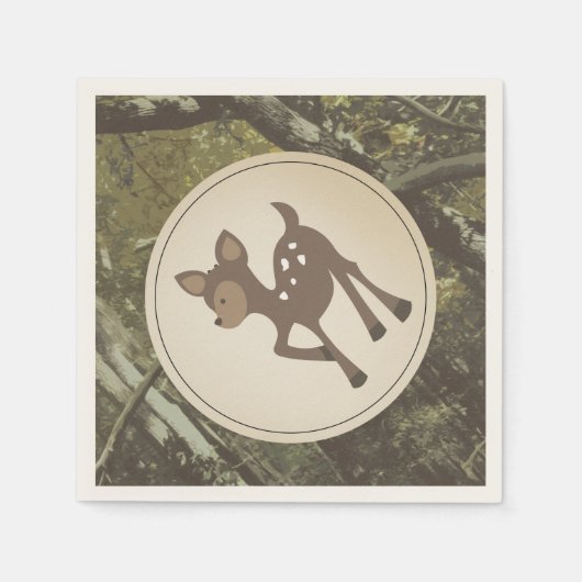 Deer Camo Baby shower servetten (Voorkant)