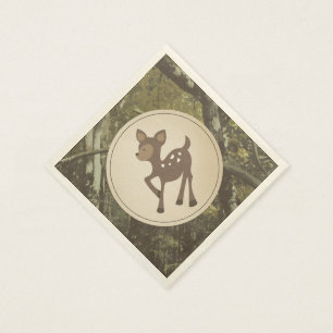 Deer Camo Baby shower servetten
