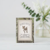 Deer Camouflage Baby shower Diaper Raffle Informatiekaartje (Staand voorkant)