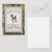Deer Camouflage Baby shower Diaper Raffle Informatiekaartje (Voorkant / Achterkant)