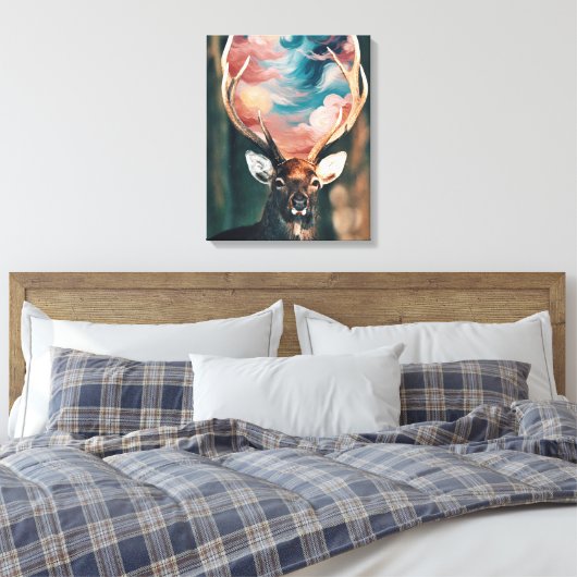 Deer Canvas Afdruk (Insitu (Slaapkamer))