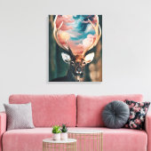 Deer Canvas Afdruk (Insitu (Woonkamer))