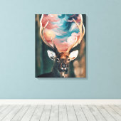Deer Canvas Afdruk (Insitu (Houten vloer))