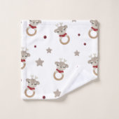 Deer cartoon bad handdoek (Wasdoekje)