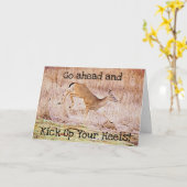 Deer Celebrate Birthday Kaart (Gele Bloem)