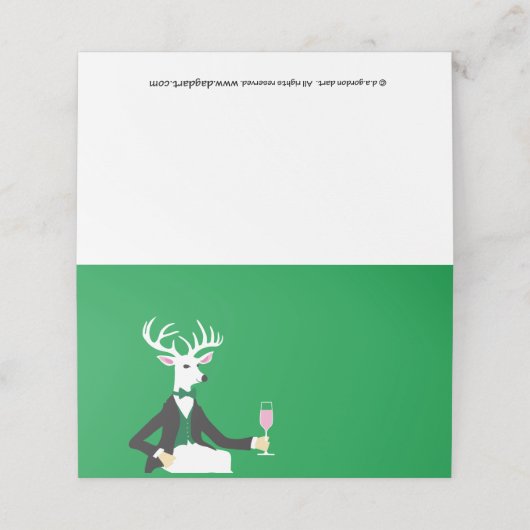 Deer Cheers Plaatskaartje (Buitenkant ongevouwen)