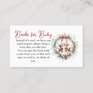 Deer Christmas Baby shower Boeken Behuizing kaart Visitekaartje