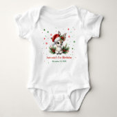 Deer christmas birthday romper (Voorkant)