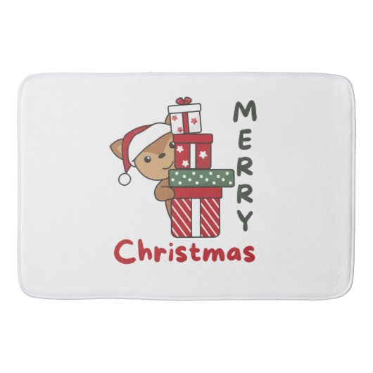 Deer Christmas Gift Winter Animals Deer Badmat (Voorkant)