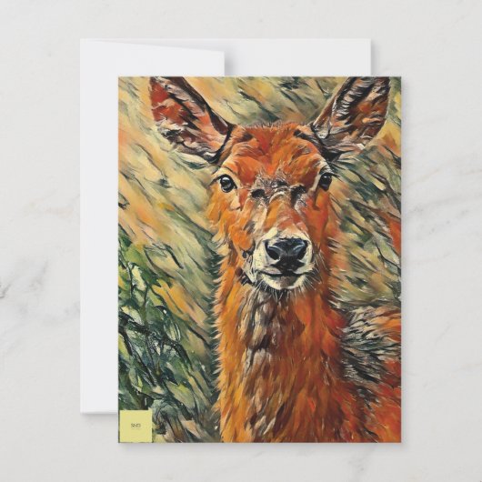 Deer Christmas greeting card Bedankkaart (Voorkant)