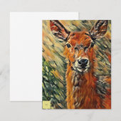 Deer Christmas greeting card Bedankkaart (Voorkant / Achterkant)