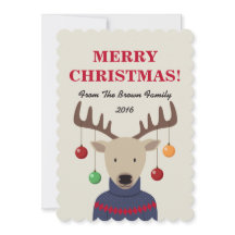 Deer Christmas Holiday Kaart