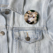 Deer Closeup Ronde Button 5,7 Cm (In situ)