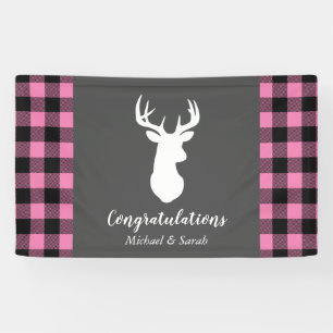 Deer Country Baby shower Girl Pink Spandoek