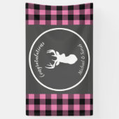 Deer Country Baby shower Girl Pink Spandoek (Verticaal)