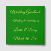 Deer Couple en Daisy Heart Custom Wedding Gastenboek (Achterkant)