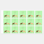 Deer Couple en Daisy Heart Custom Wedding Labels (Vel)