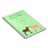 Deer Couple en Daisy Heart Custom Wedding Notitieboek (Rechterzijde)