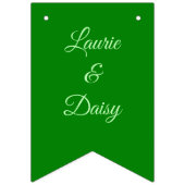 Deer Couple en Daisy Heart Custom Wedding Vlaggetjes (Derde vlag)