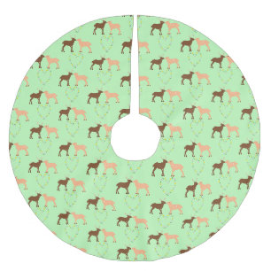 Deer Couple en Daisy Heart Kerstboom Rok