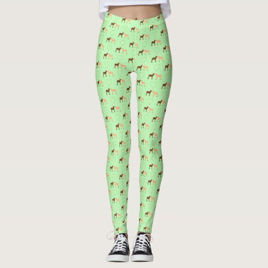 Deer Couple en Daisy Heart Leggings (Voorkant)