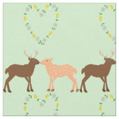 Deer Couple en Daisy Heart Stof (Close Up)