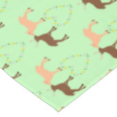 Deer Couple en Daisy Heart Tafelkleed (Gekanteld)