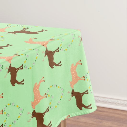Deer Couple en Daisy Heart Tafelkleed (Voorbeeld)