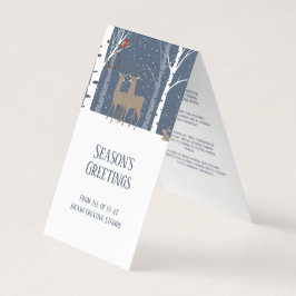 Deer Couple Seasons Greetings Mini Greetings Visitekaartje