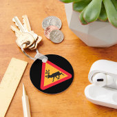 Deer Crossing Road Sign Sleutelhanger