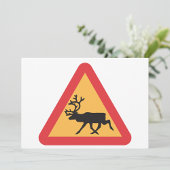 Deer Crossing Road Sign Uitnodigingen