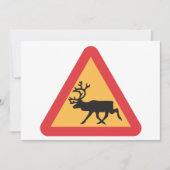 Deer Crossing Road Sign Uitnodigingen (Voorkant)