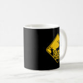 Deer Crossing Sign Christmas Xing Reindeer Funny M Koffiemok (Voorkant rechts)