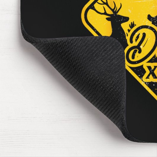 Deer Crossing Sign Christmas Xing Reindeer Funny M Muismat (Hoek)