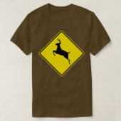 Deer Crossing Sign T-shirt (Design voorkant)