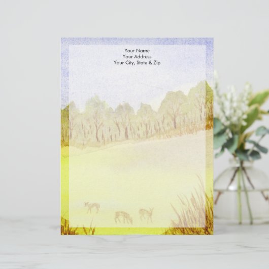 Deer Custom Briefhoofd (Staand voorkant)