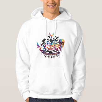 Deer Design Hoodie – Motivational Never Give Up