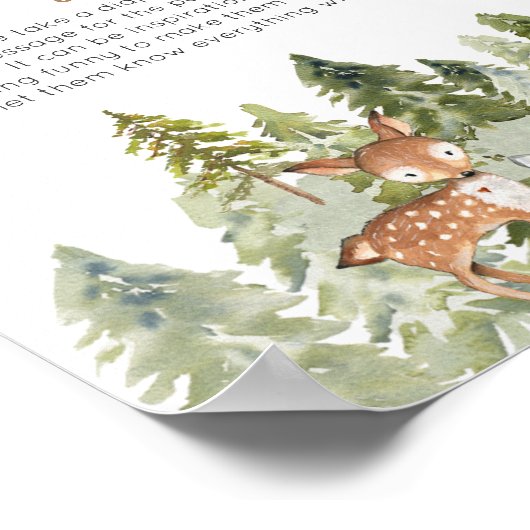 Deer dieravontuur Camper Late Night Diapers Poster (Hoek)