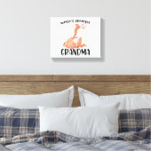 Deer Doe and Fawn World's Greatest Grandma Canvas Afdruk (Insitu (Slaapkamer))