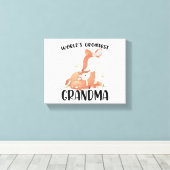 Deer Doe and Fawn World's Greatest Grandma Canvas Afdruk (Insitu (Houten vloer))