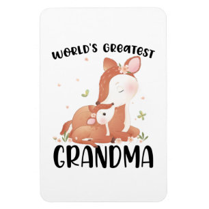 Deer Doe and Fawn World's Greatest Grandma Magneet