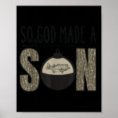 Deer Duck Fish Hunting Season Christian Son Kids B Poster (Voorkant)