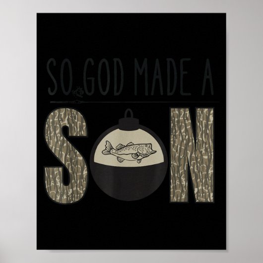 Deer Duck Fish Hunting Season Christian Son Kids B Poster (Voorkant)