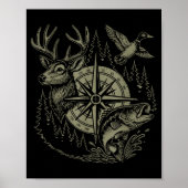 Deer Duck Fishing Hunting Solves Most Of My Proble Poster (Voorkant)
