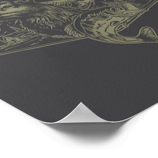 Deer Duck Fishing Hunting Solves Most Of My Proble Poster (Hoek)