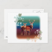 Deer Duo Briefkaart (Voorkant / Achterkant)