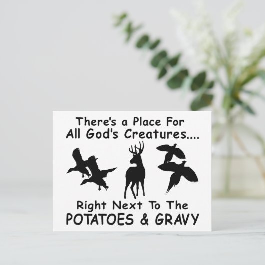 DEER, EENVOUDIG EN PHEASANT HUND BRIEFKAART (Staand voorkant)